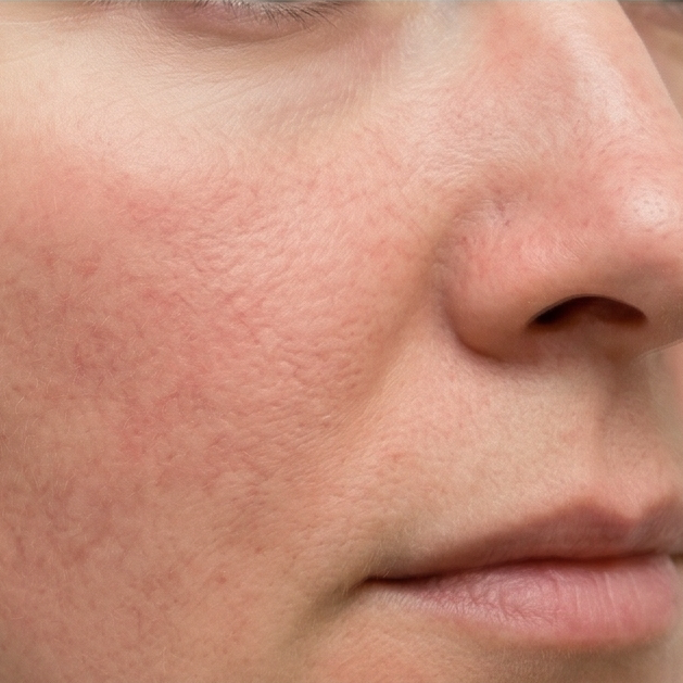 rosacea redness after